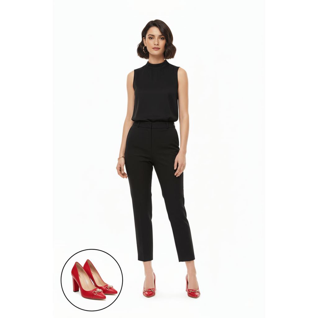 Lucky Kırmızı Cilt Topuklu Ayakkabı