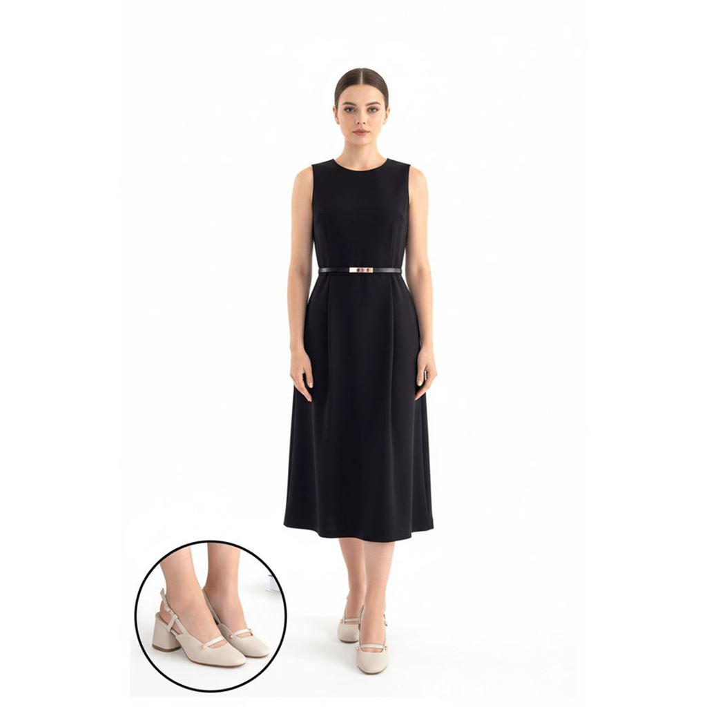 Jecci Bej Cilt Topuklu Ayakkabı