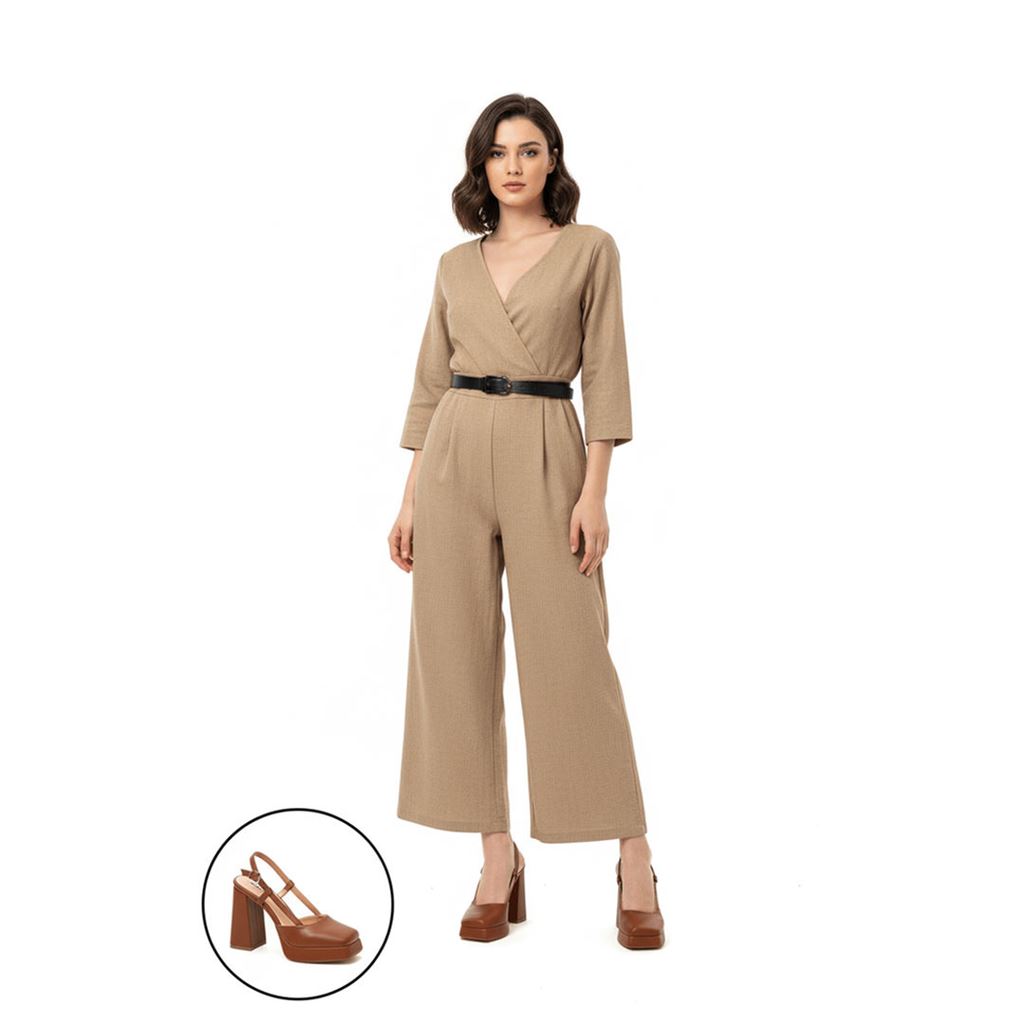 Mety Taba Cilt Topuklu Ayakkabı