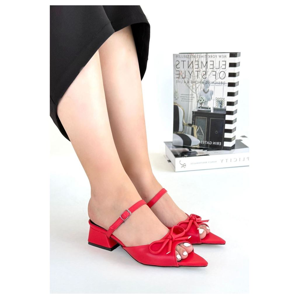 Lotta Kırmızı Cilt Topuklu Ayakkabı