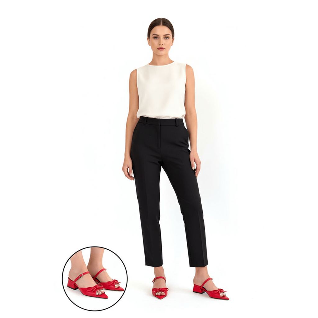 Lotta Kırmızı Cilt Topuklu Ayakkabı