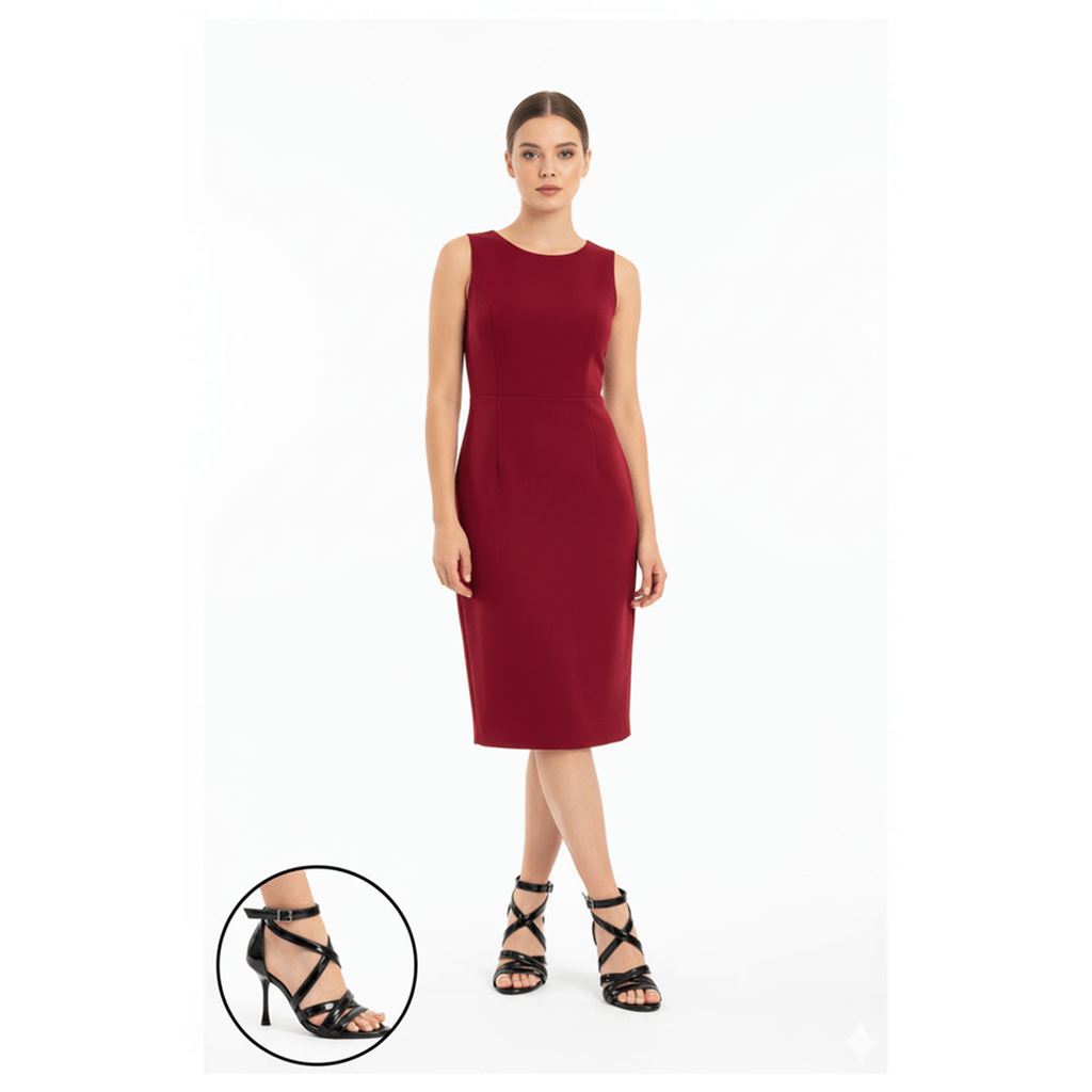 Mariya Siyah Rugan Topuklu Ayakkabı