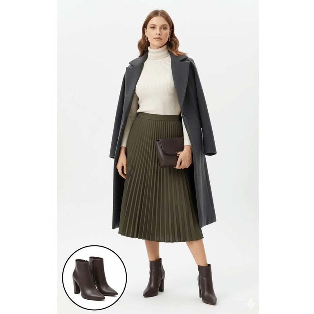 Loora Kahverengi Cilt Topuklu Bot