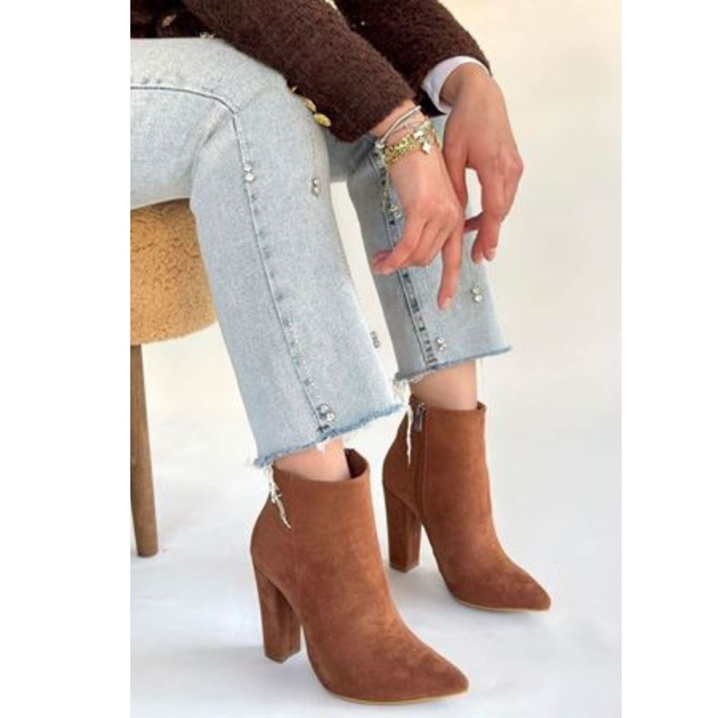 Loora Vizon Süet Topuklu Bot