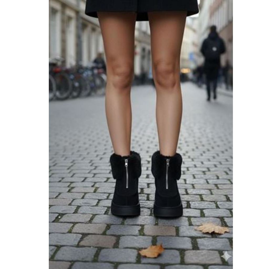 Zinya Siyah Süet Bot