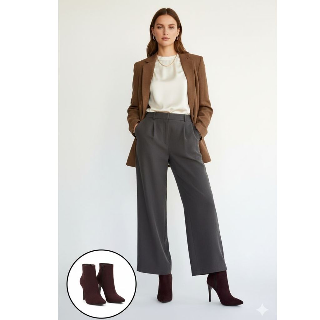 Blan Acı Kahve Süet Topuklu Bot