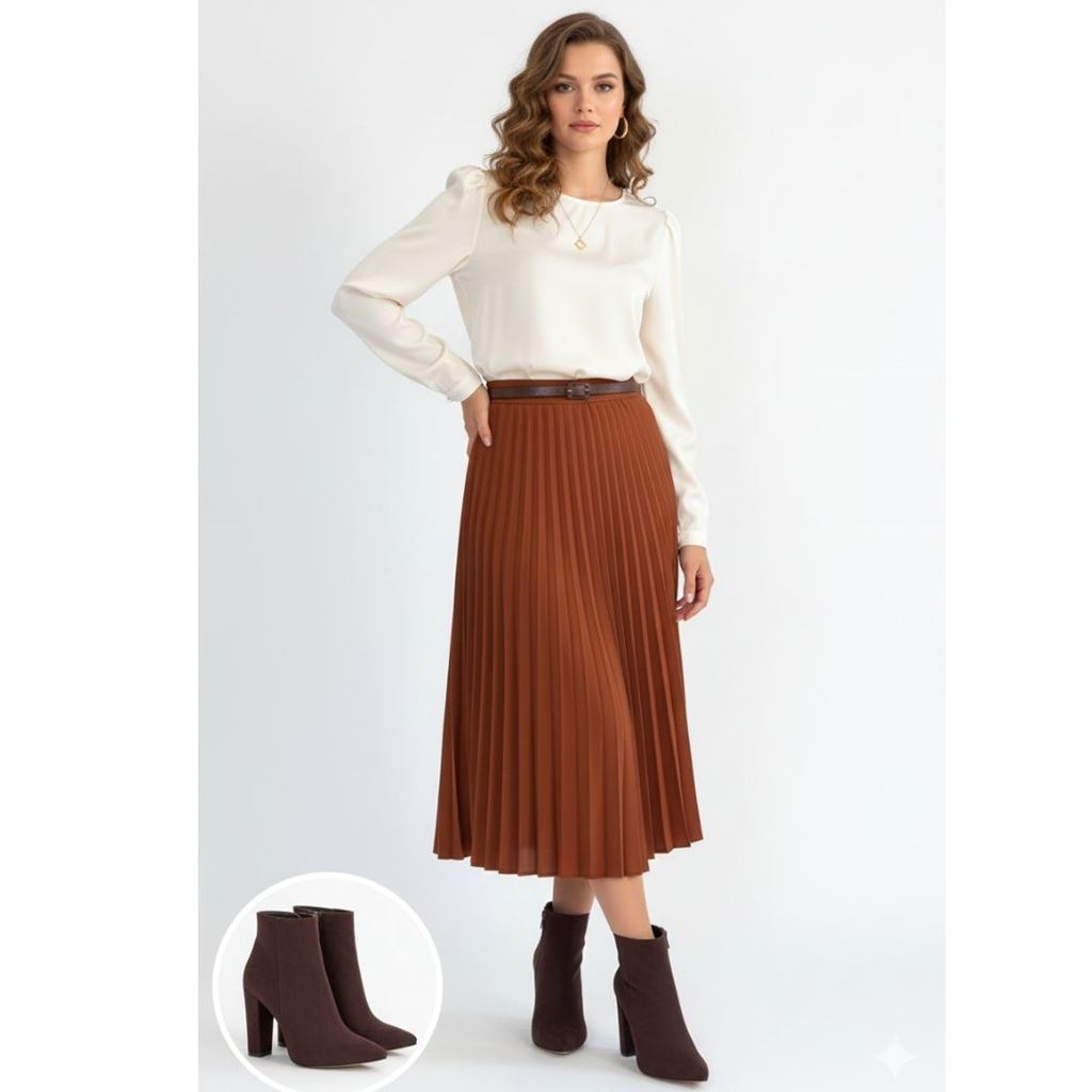 Loora Açık Kahve Süet Topuklu Bot