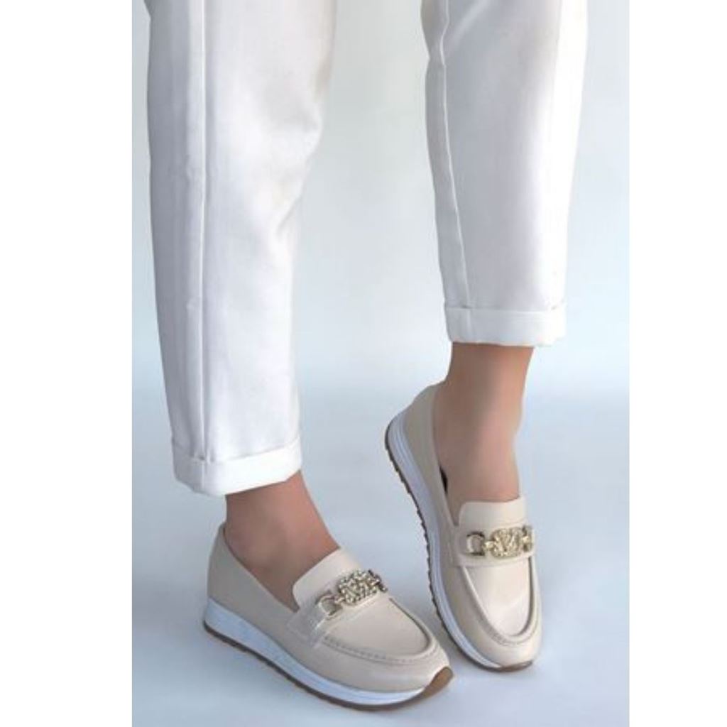 Otra Bej Cilt Babet Ayakkabı