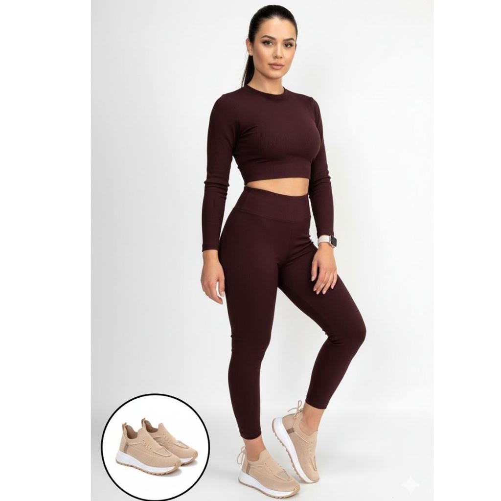 Renji Bej Triko Bağcıklı Spor Ayakkabı