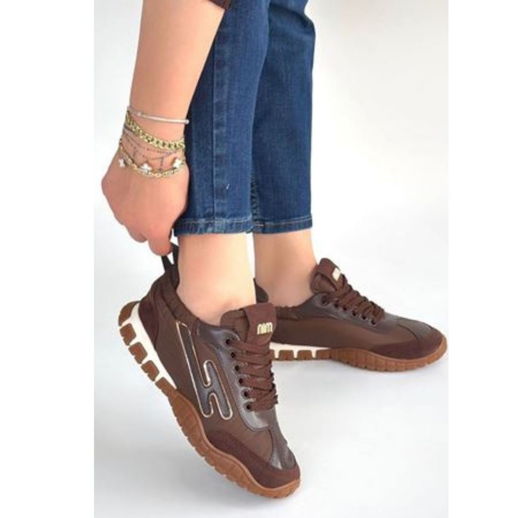 Huer Kahverengi Nubuk Bağcıklı Spor Ayakkabı