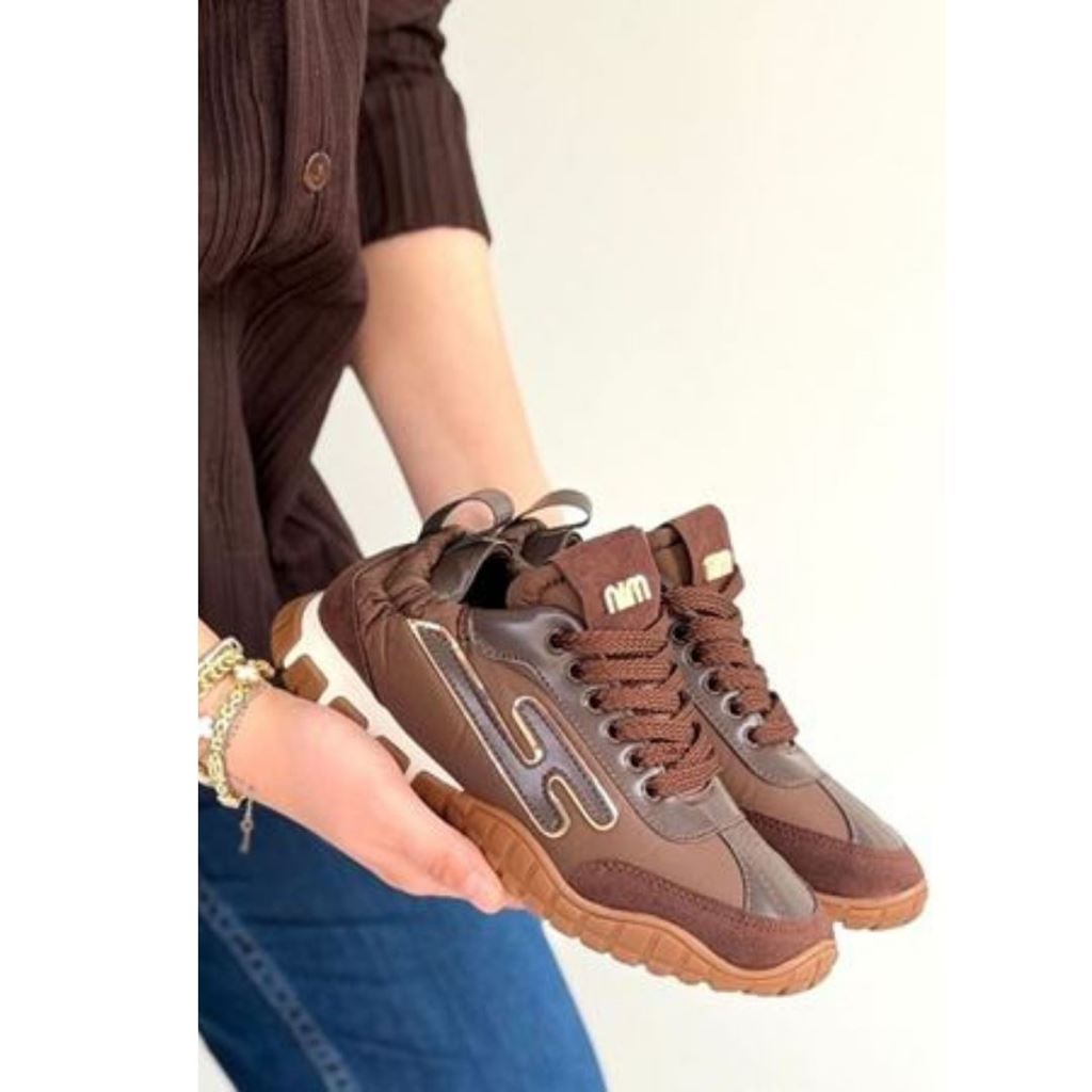 Huer Kahverengi Nubuk Bağcıklı Spor Ayakkabı