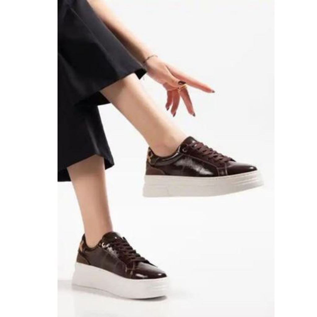 Jetan Kahverengi Rugan Bağcıklı Spor Ayakkabı