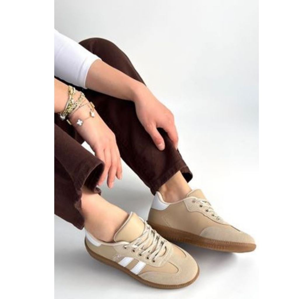 Zerti Bej Cilt Bağcıklı Spor Ayakkabı