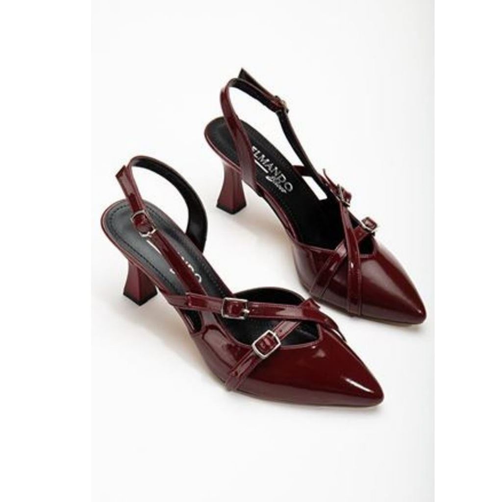 Tetti Bordo Rugan Topuklu Ayakkabı