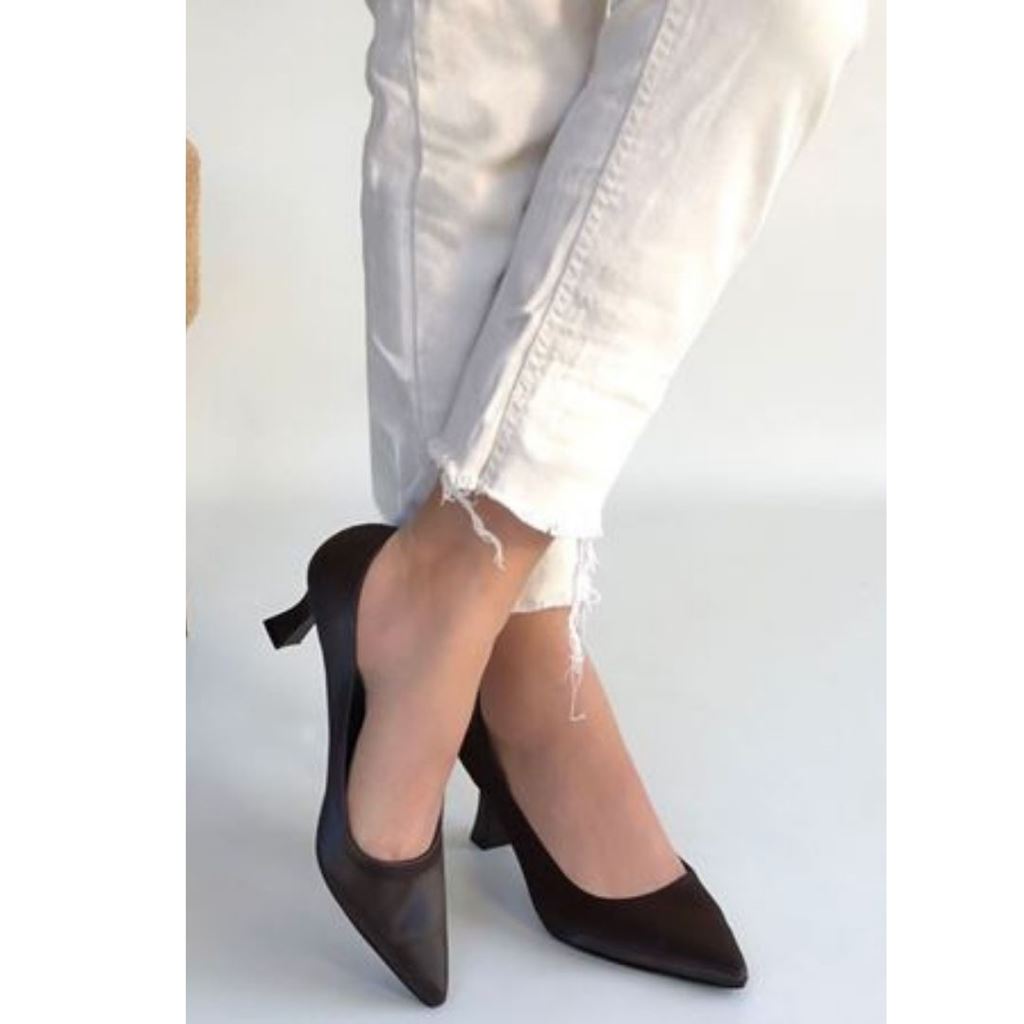 Mırta Acı Kahve Cilt Topuklu Ayakkabı