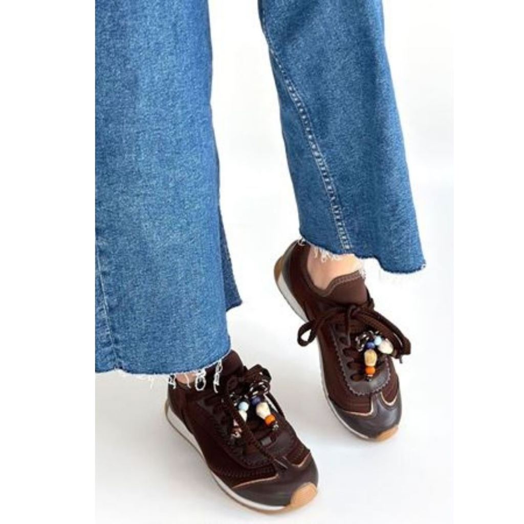 Riaf Kahverengi Cilt Bağcıklı Spor Ayakkabı