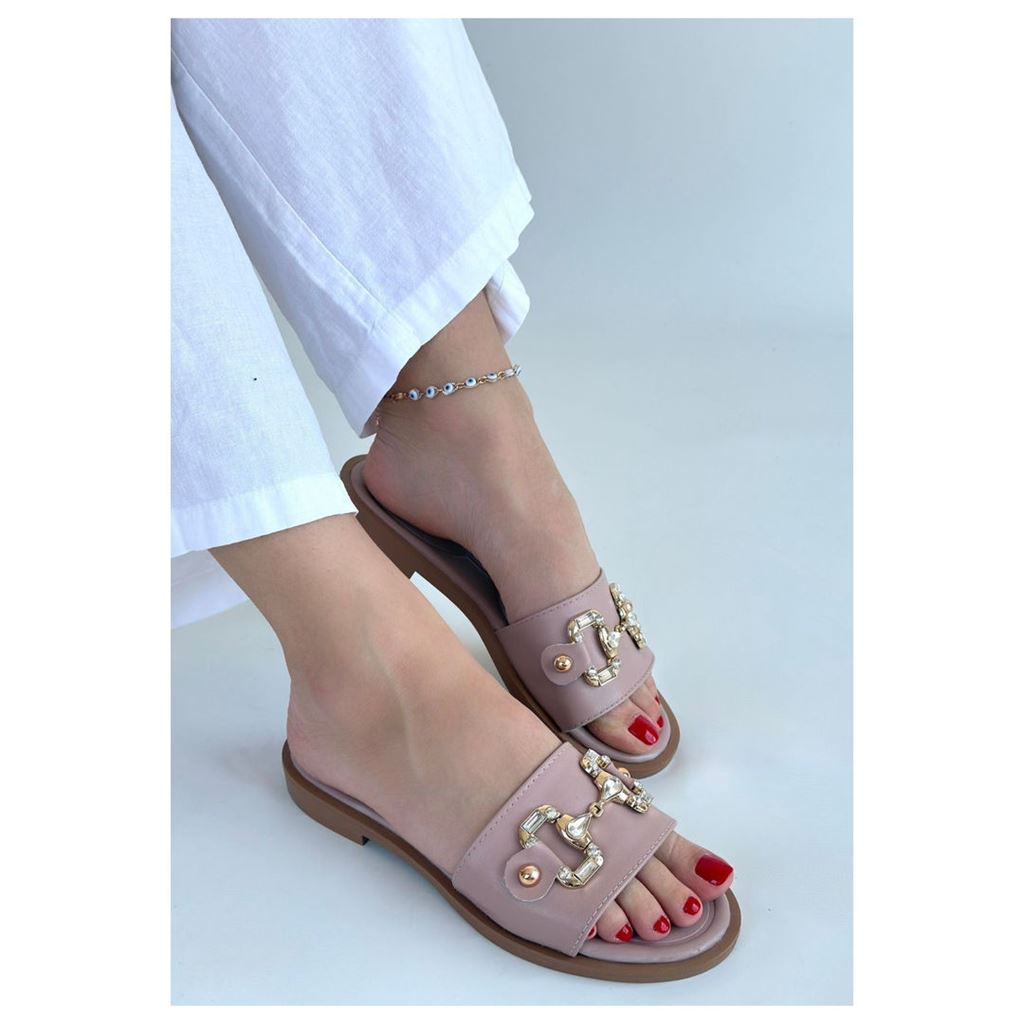 Toha Pudra Cilt Tokalı Terlik