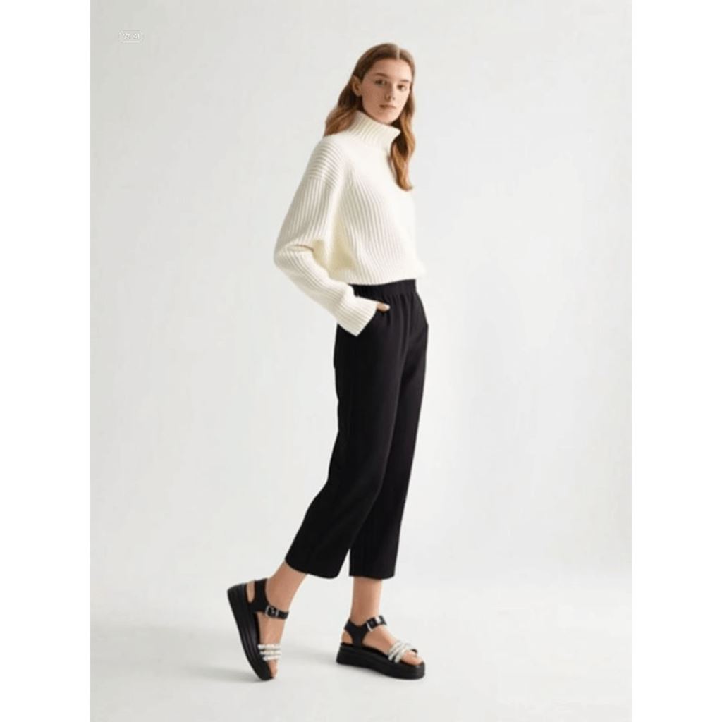 Lalen Siyah Kemerli Sandalet