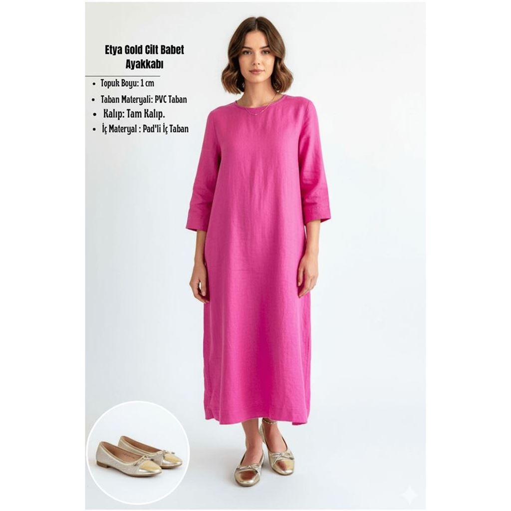 Etya Gold Cilt Babet Ayakkabı