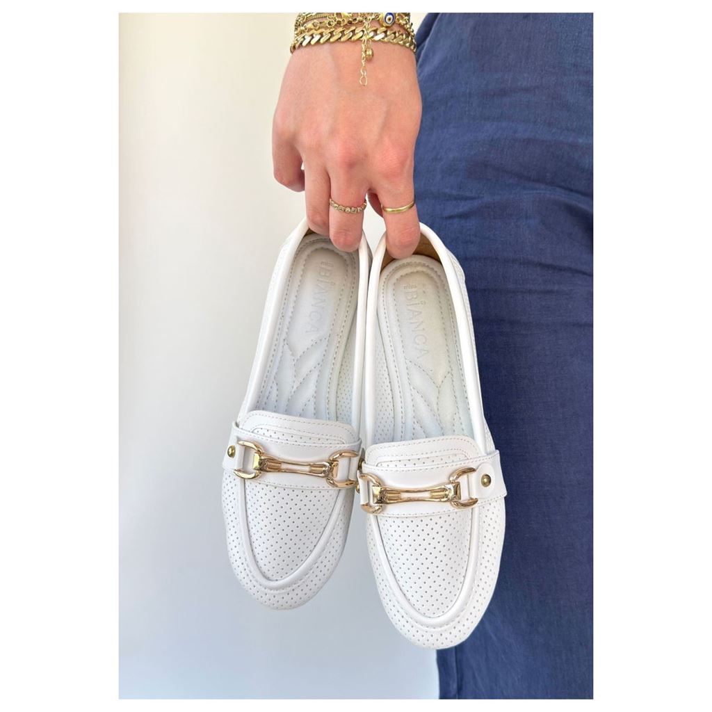 Rain Beyaz Cilt Babet Ayakkabı