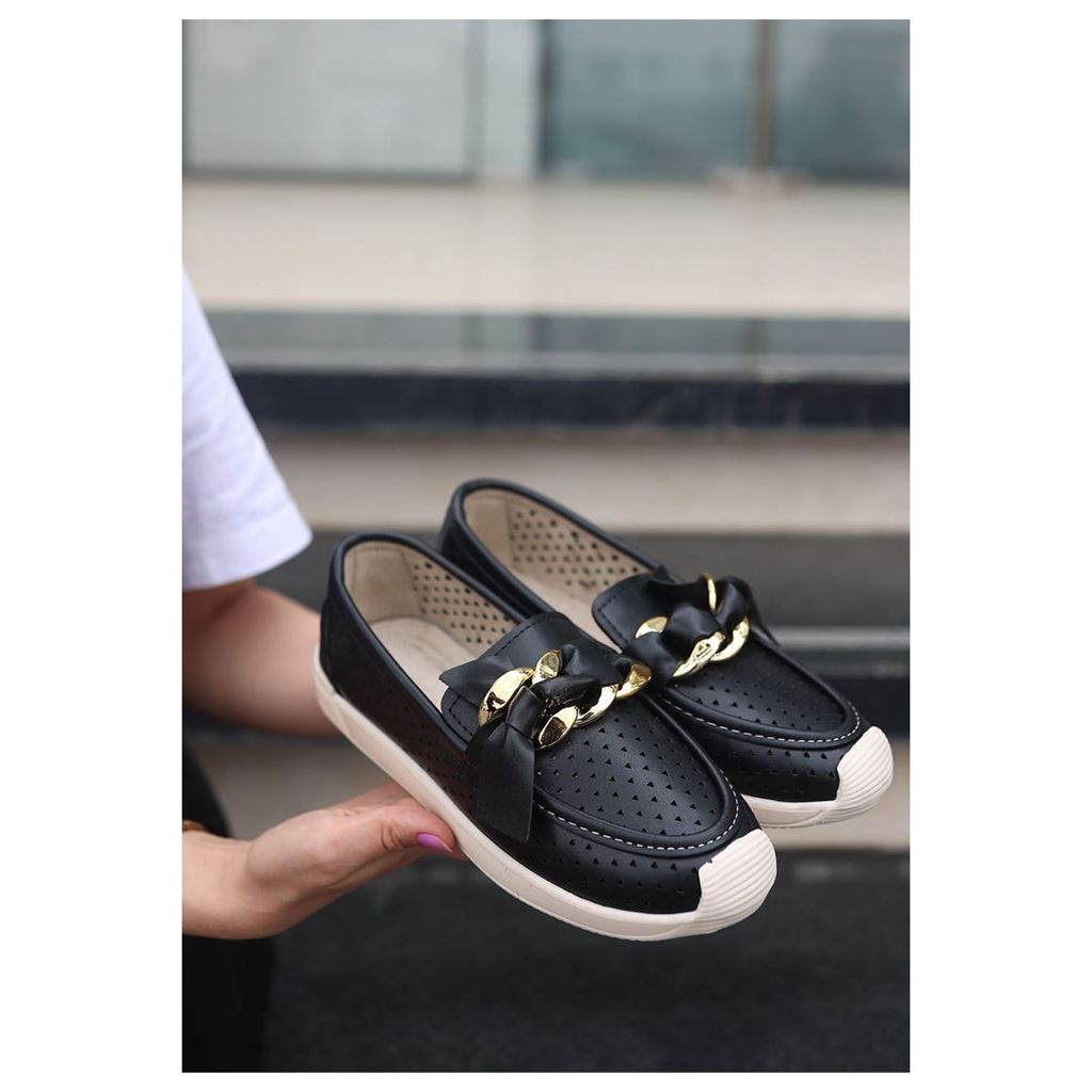 Riwan Siyah Cilt Babet Ayakkabı