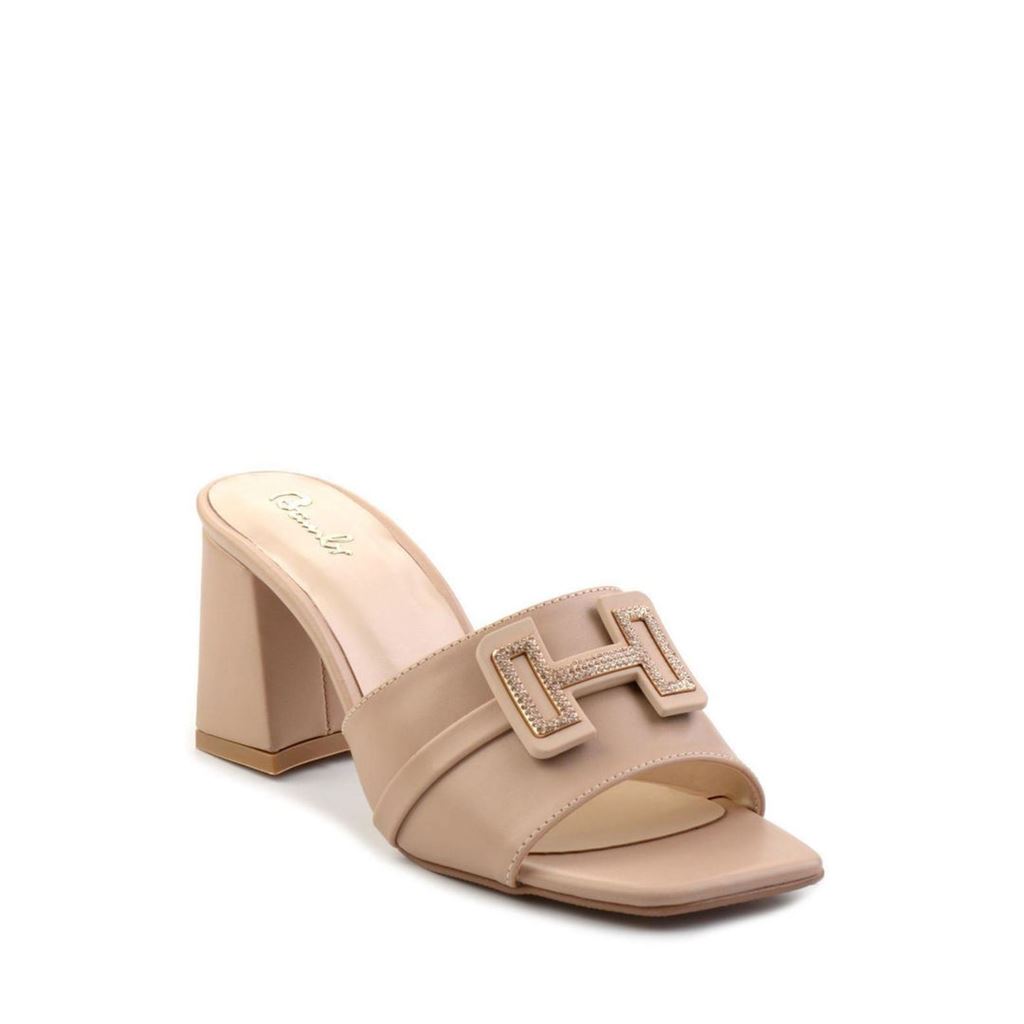 Erew Bej Cilt Topuklu Terlik