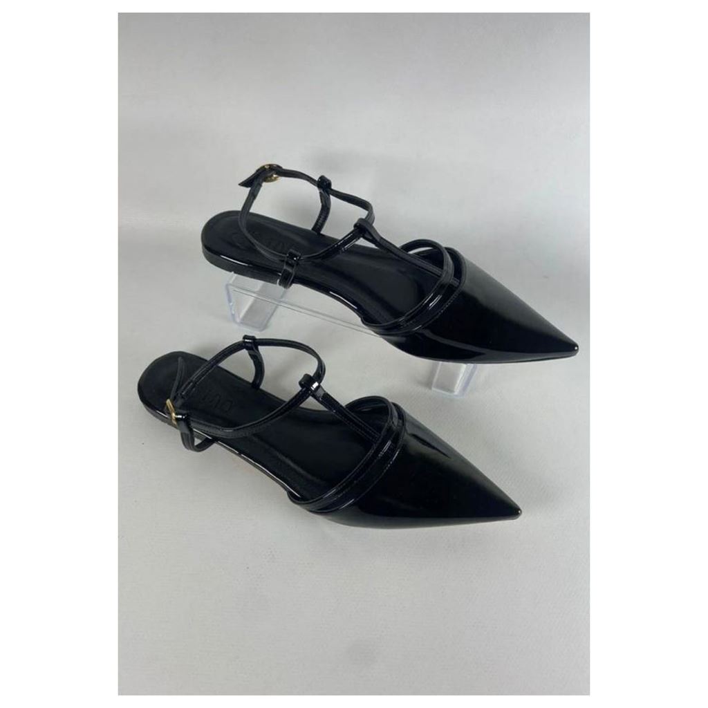 Canca Siyah Rugan Babet Ayakkabı