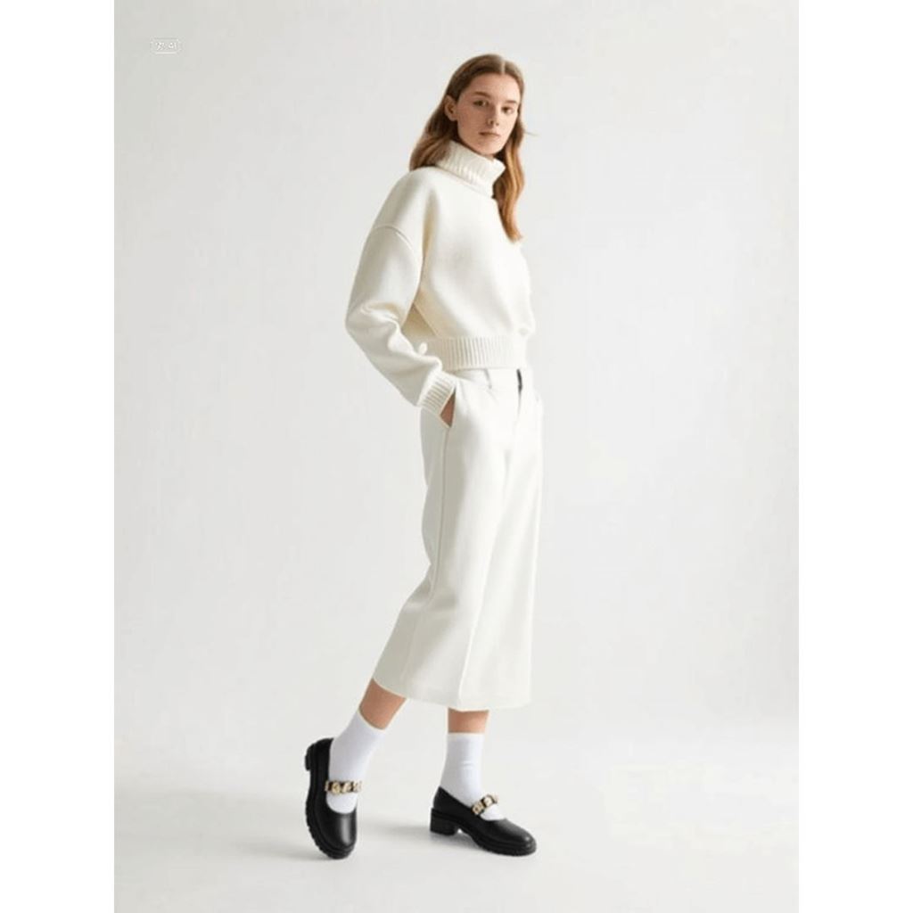 Okira Siyah Gold Madalyon Aksesuarlı Kalın Tabanlı Kadın Babet