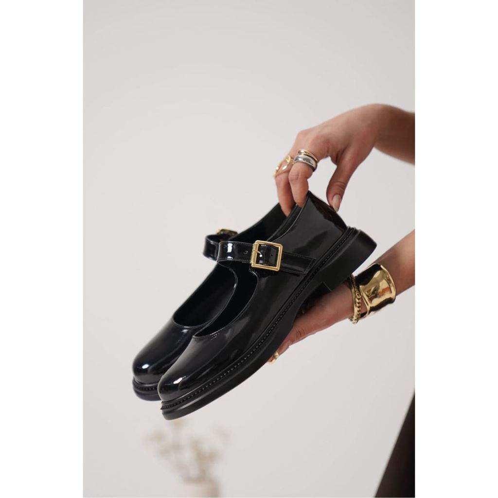 Yokox Siyah Rugan Oxford Ayakkabı