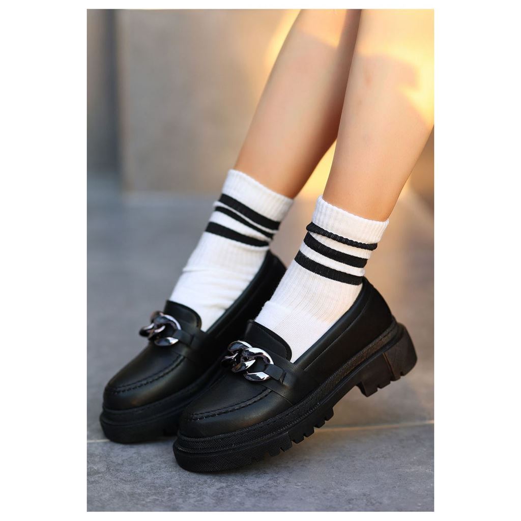 Biga Siyah Cilt  Ayakkabı