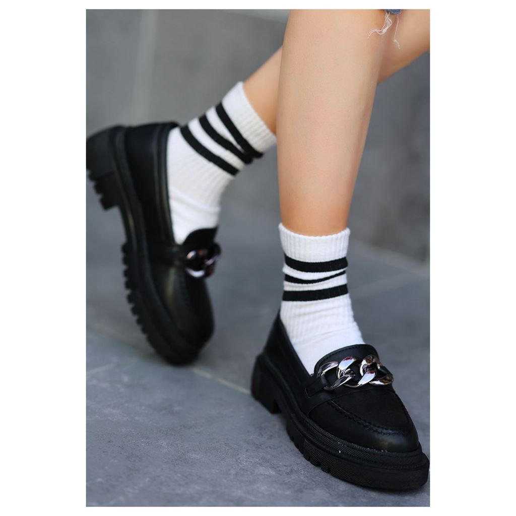 Biga Siyah Cilt  Ayakkabı