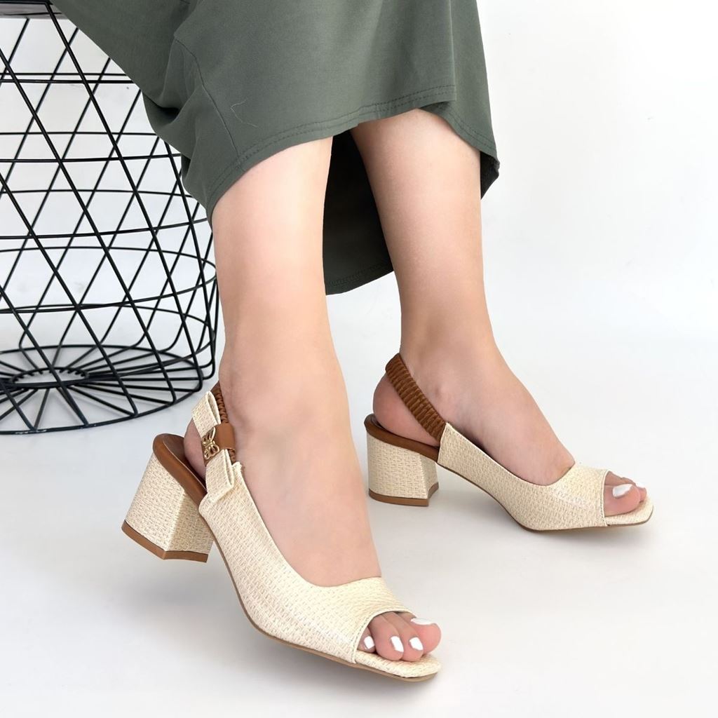 Alessi Bej Rugan Topuklu Ayakkabı