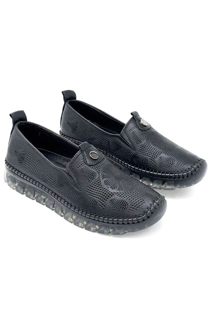 Rinna Siyah Deri Spor Ayakkabı