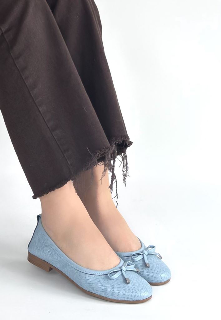 Jnues Mavi Deri Babet Ayakkabı