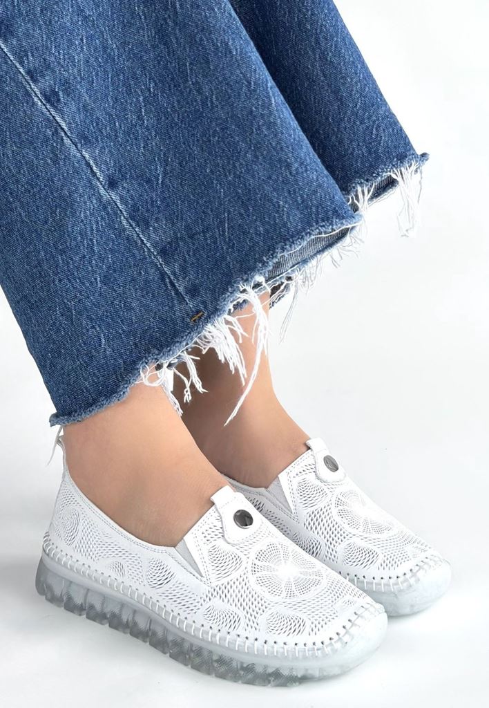 Rinna Beyaz Deri Spor Ayakkabı