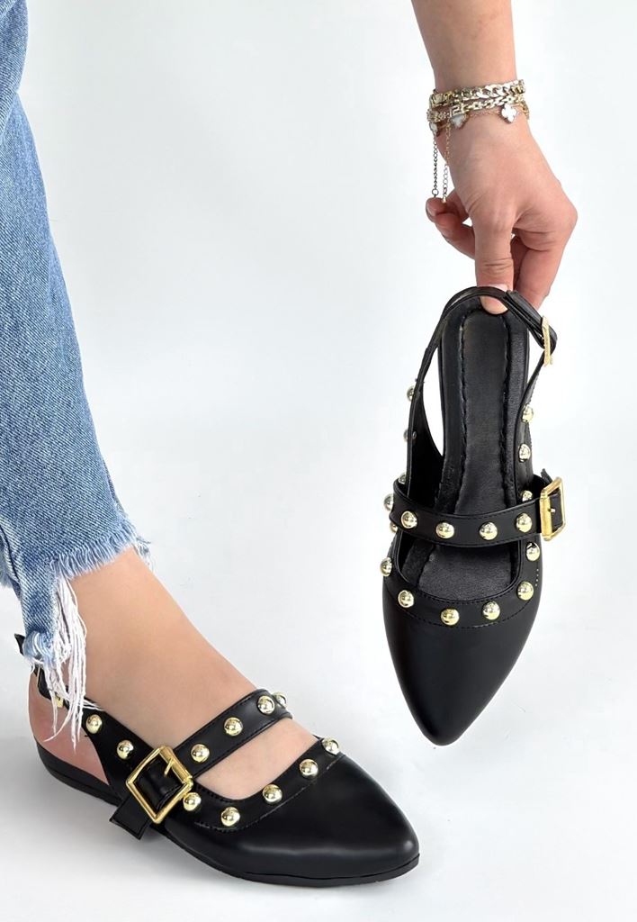 Jorwi Siyah Cilt Babet Ayakkabı