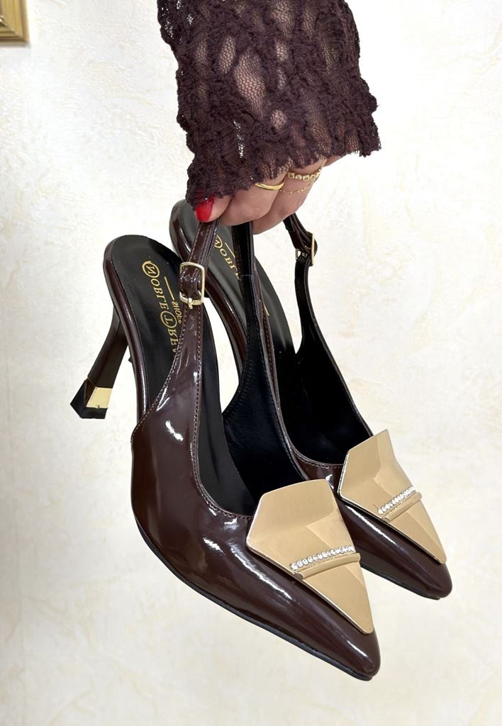 Bonwe  Kahverengi Rugan Topuklu Ayakkabı