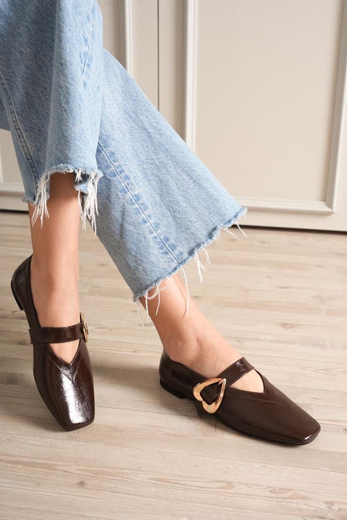 Signa Kahverengi Cilt Babet Ayakkabı