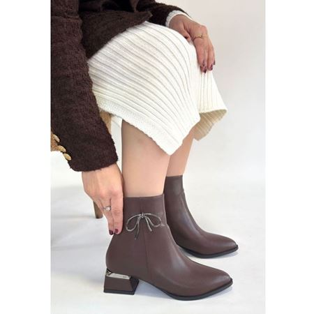 Harly Kahverengi Cilt Topuklu Bot