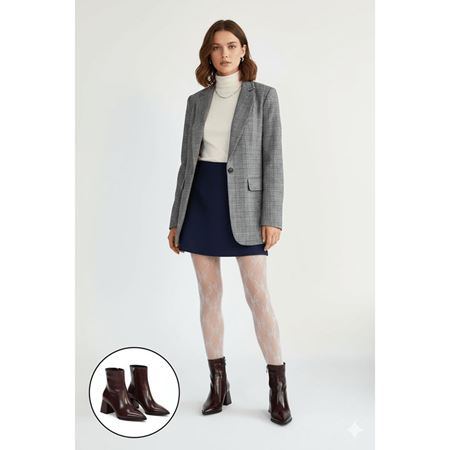 Mosy Bordo Rugan Topuklu Bot