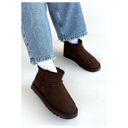 Elsa Kahverengi Süet İçi Kürklü Kadın Panduf Bot