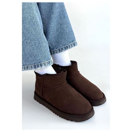 Elsa Kahverengi Süet İçi Kürklü Kadın Panduf Bot