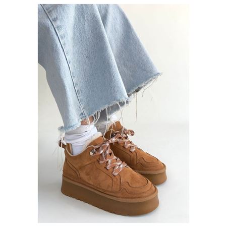 Muden Taba Süet Bağcıklı Bot