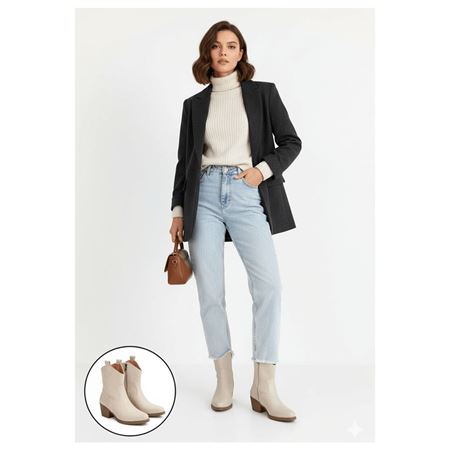 Akver Bej Cilt Topuklu Bot