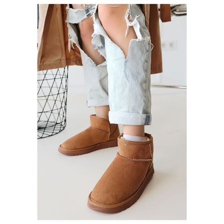 Elsa Taba Süet İçi Kürklü Kadın Panduf Bot