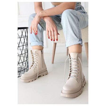 Orge Bej Cilt Bağcıklı Bot