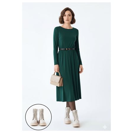 Flona Bej Cilt Bağcıklı Bot