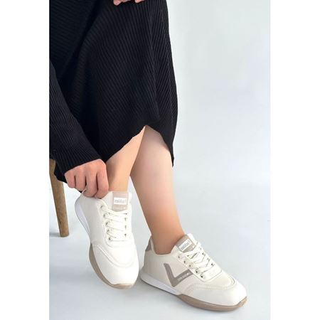 Jowen Bej Cilt Vizon Detaylı Bağcıklı Spor Ayakkabı