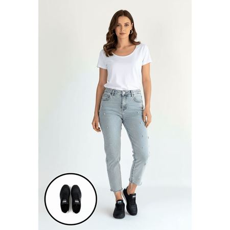 Finna Siyah Stoperli Pratik Bağcıklı Günlük Konfor Kadın Sneaker