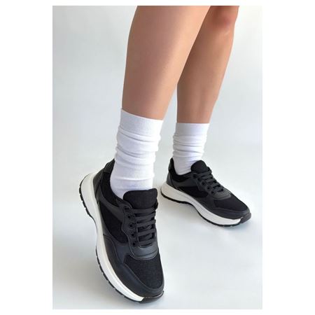 Slar Siyah Ortopedik Kadın Sneaker